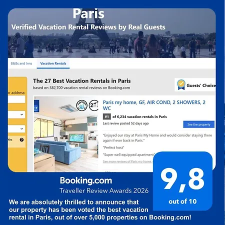 My Home, Gf, Air Cond, 2 Showers, 2 Wc Paris