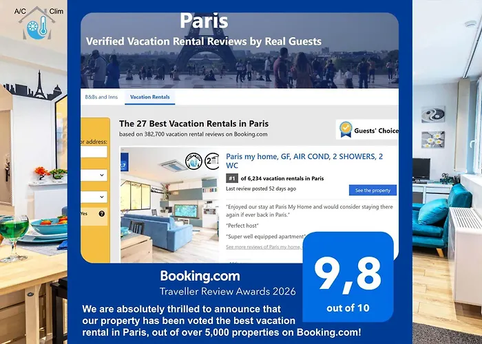 My Home, Gf, Air Cond, 2 Showers, 2 Wc Paris